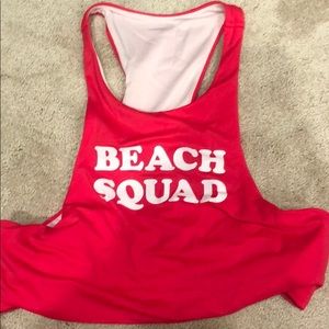 Two pink bathing suits